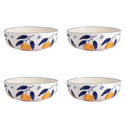Italian Lemon Bowl, yellow - 2.5x7 Inches ( Set of 4 )