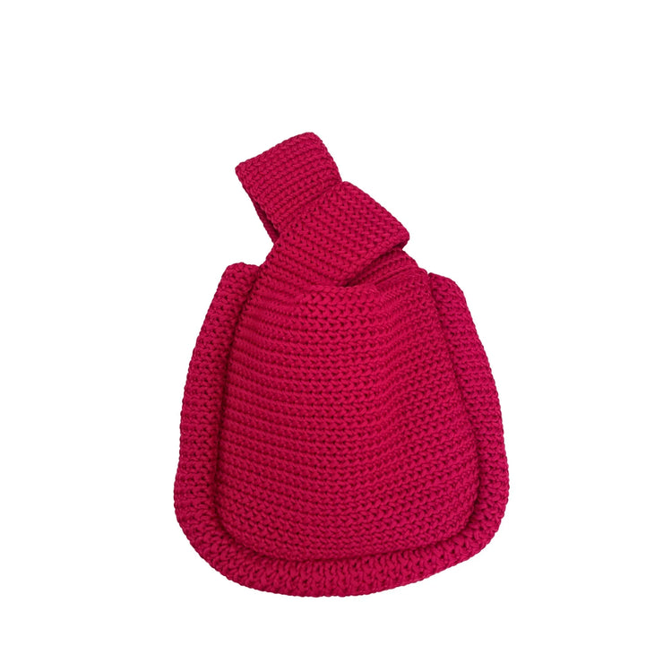 Mackenzie Knit Clutch in Fuchsia - Fluent Trends