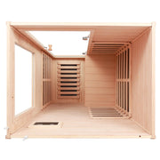 Natural Hemlock Wood | Mini One Person | Right Door Far Infrared Sauna - Fluent Trends