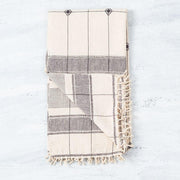 Mool Handwoven Artisanal King Size Organic Cotton Bedspread In Black & Off White - Fluent Trends