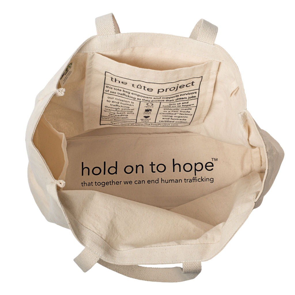 Organic Cotton Fair Trade Tote Bag with Pockets | Free to Imagine - Fluent Trends