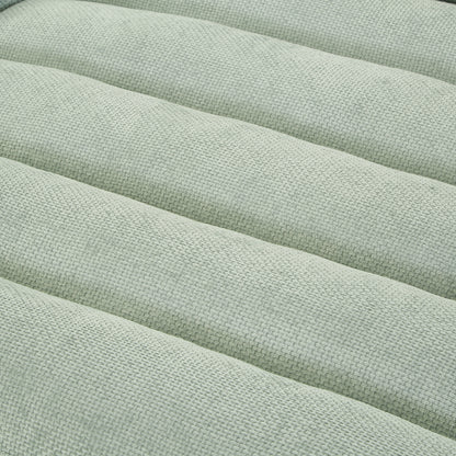 Green Chenille Chaise Lounge Sofa Bed with Adjustable Back & Smart RGB LED Lights - Fluent Trends