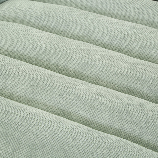 Green Chenille Chaise Lounge Sofa Bed with Adjustable Back & Smart RGB LED Lights - Fluent Trends