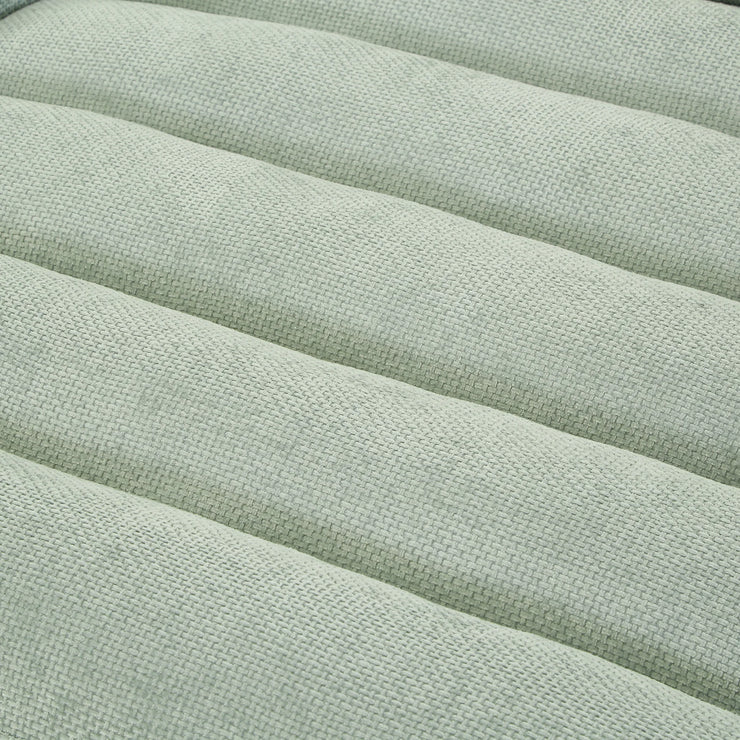 Green Chenille Chaise Lounge Sofa Bed with Adjustable Back & Smart RGB LED Lights - Fluent Trends