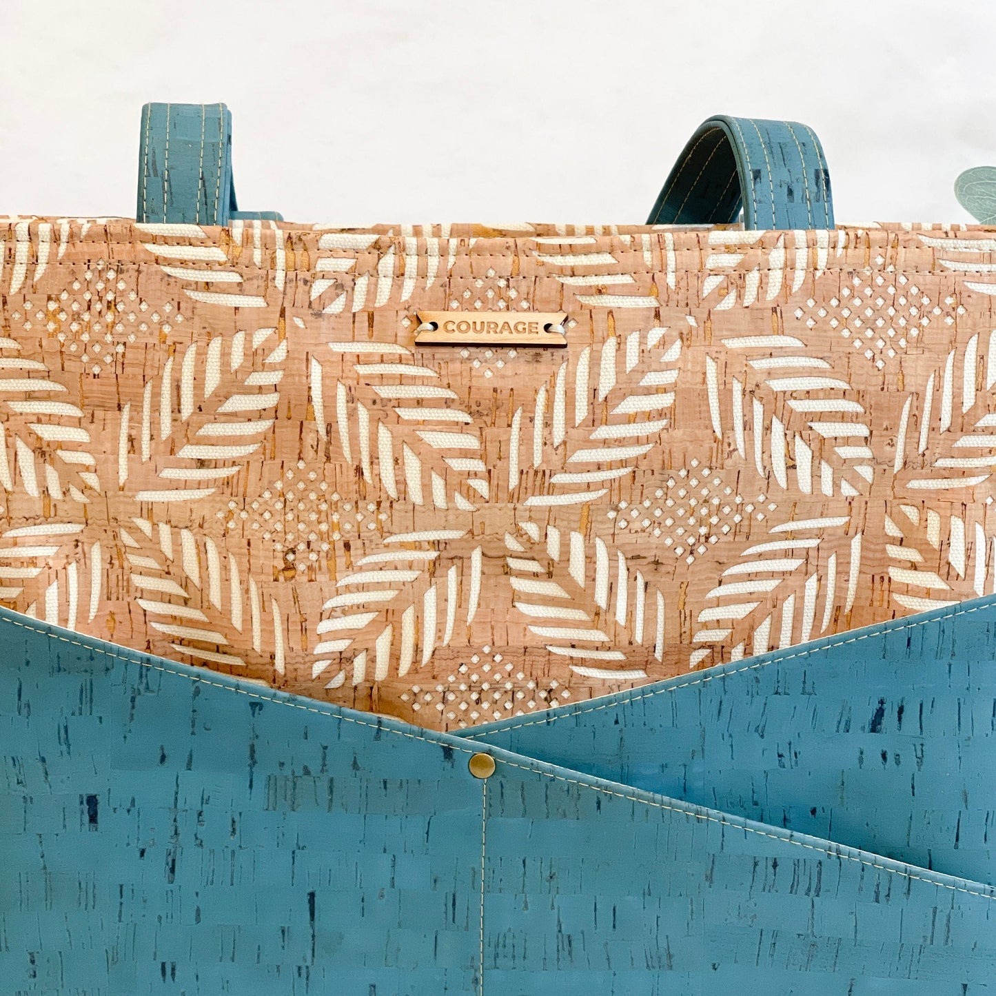 ADVOCATE zippered tote | AQUAMARINE Carry Courage