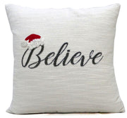 Vibhsa 20" x 20" Christmas Pillow- Believe - Fluent Trends Home Furnishings