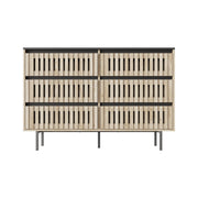 Fluted Bedroom 6 Modern Minimalist Drawer Dresser Two-tone Design - Fluent Trends