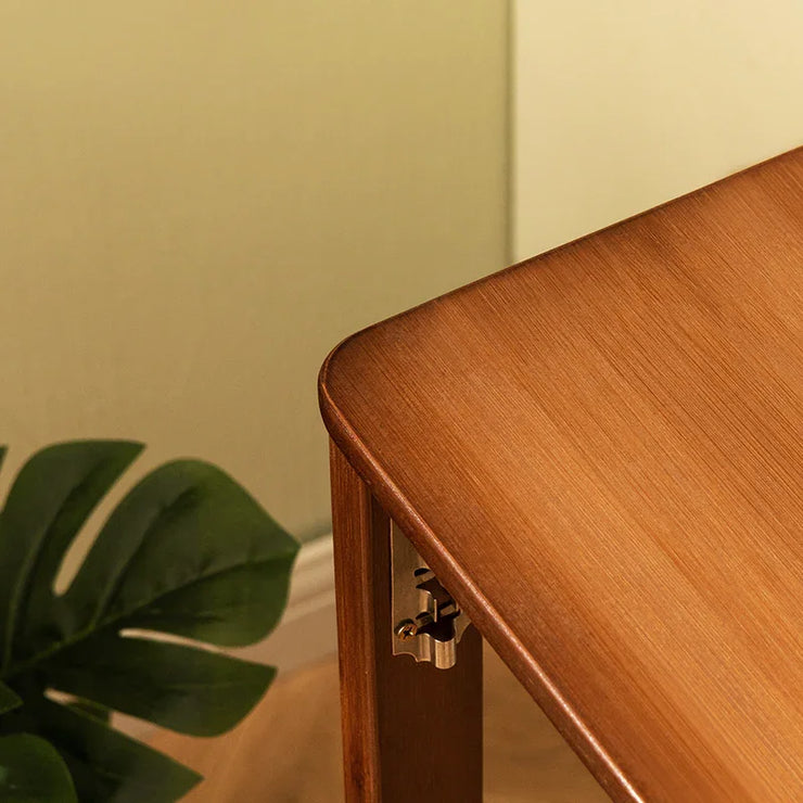 Bamboo Folding Desk,Space-Saving Computer Desk for Small Spaces, Foldable Study Table for Bedroom, Home Office, Dorm, Apartment (Brown) - Fluent Trends