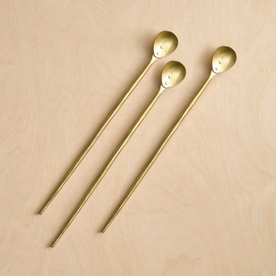 Forge Brass Tasting Spoons - Set of 3 - Fluent Trends