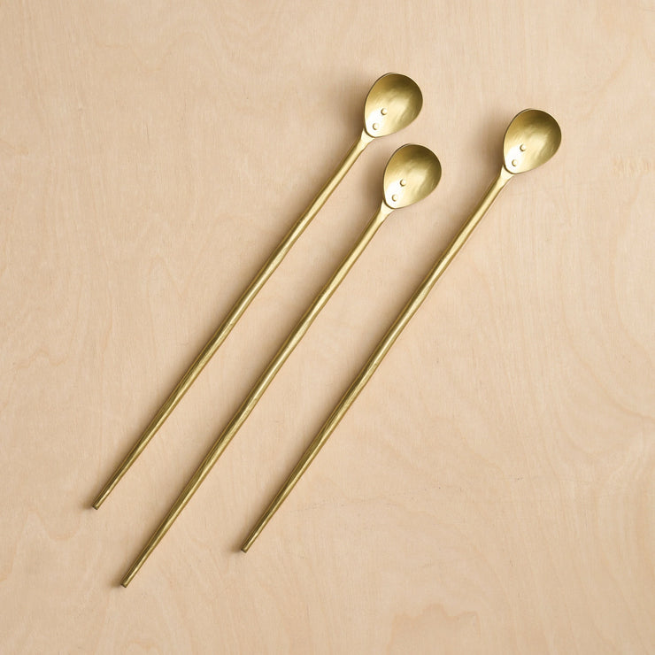 Forge Brass Tasting Spoons - Set of 3 - Fluent Trends