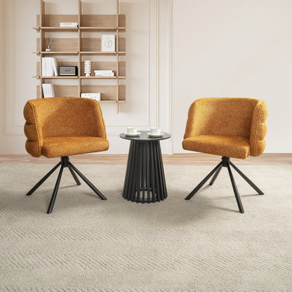 270° Swivel Home Office Desk Chairs Set of 2 Orange Streamdale Furniture