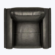Charcoal Gray Leather Chair - Fluent Trends