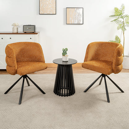 270° Swivel Home Office Desk Chairs Set of 2 Orange Streamdale Furniture
