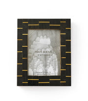 Andhera Dash 5x7 Black Picture Frame - Carved Horn, Brass - Fluent Trends