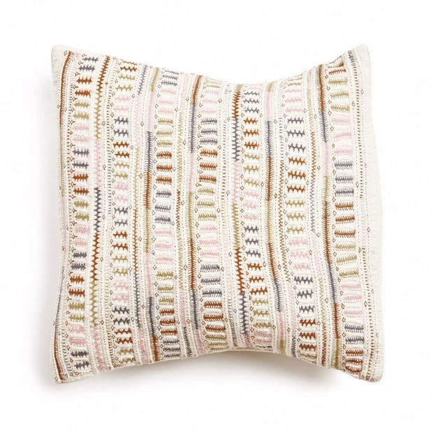 Dahli Brown Hand Embroidered Pillow - Fluent Trends