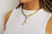 Blair Oval Chain Necklace - Gold-Plated Statement Jewelry - Fluent Trends