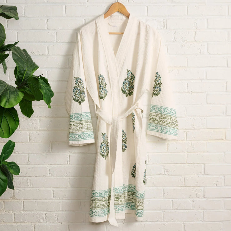 Pera Blockprint Cotton Robe - Fluent Trends