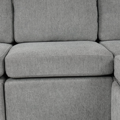 109.1' Sectional Sofa Convertible Pull-out Sofa Bed with Storage Ottoman Streamdale Furniture