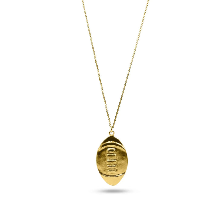 14k Gold-Filled Football Charm Necklace - Dainty Game Day Jewelry for Her - Fluent Trends