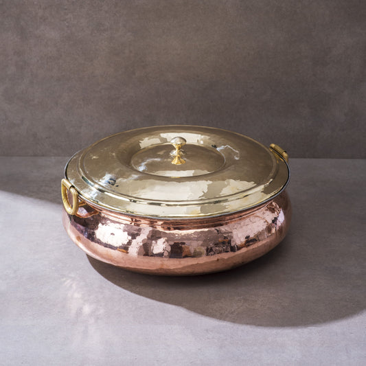 Copper Hammered Braiser - Copper Chafing Dish Powered by People