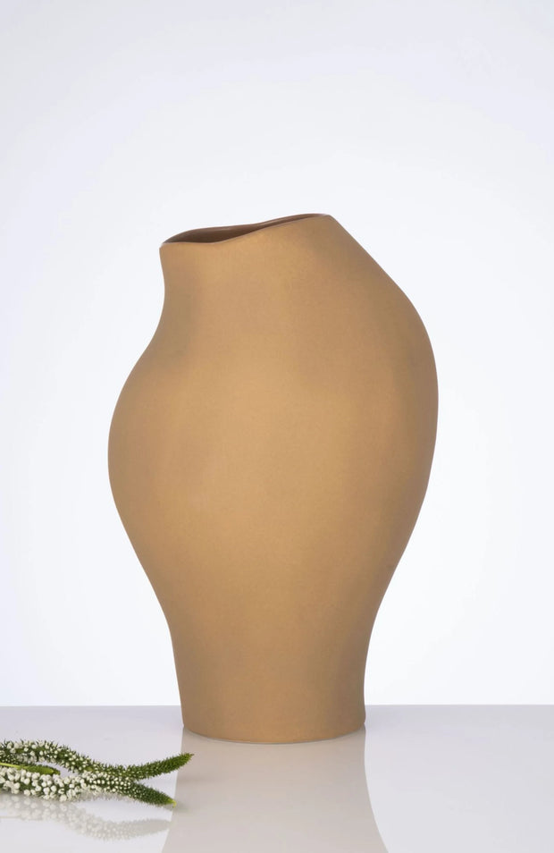 Mosco Light Brown Vase - Fluent Trends