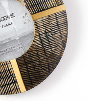 Kerala 3x3 Picture Frame - Carved Horn, Brass Inlay - Fluent Trends