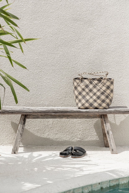 Avery Handwoven Borneo Rattan Day Tote Bag - Bali Crafted, Versatile, & Durable for Everyday Style