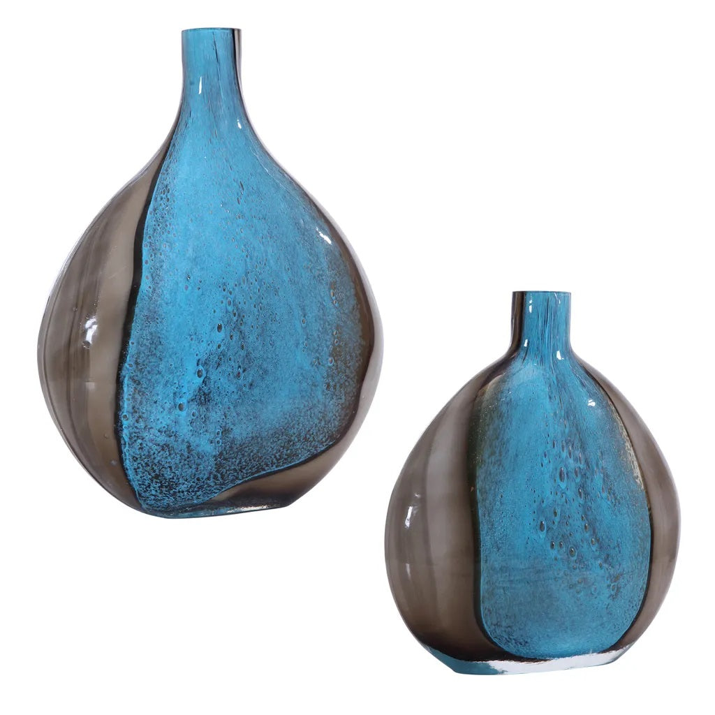 Adrie Art Glass Vases Set of 2