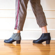 Salma Ankle Boot - Black and Ecru - Fluent Trends Ankle Boots