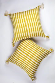 Antigua Pillow - Ochre Striped - Fluent Trends