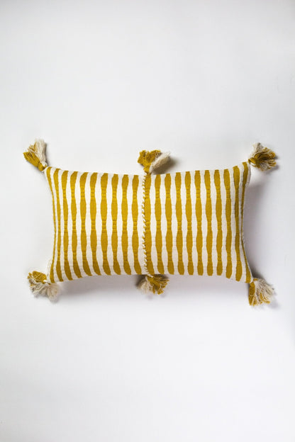 Antigua Pillow - Ochre Striped
