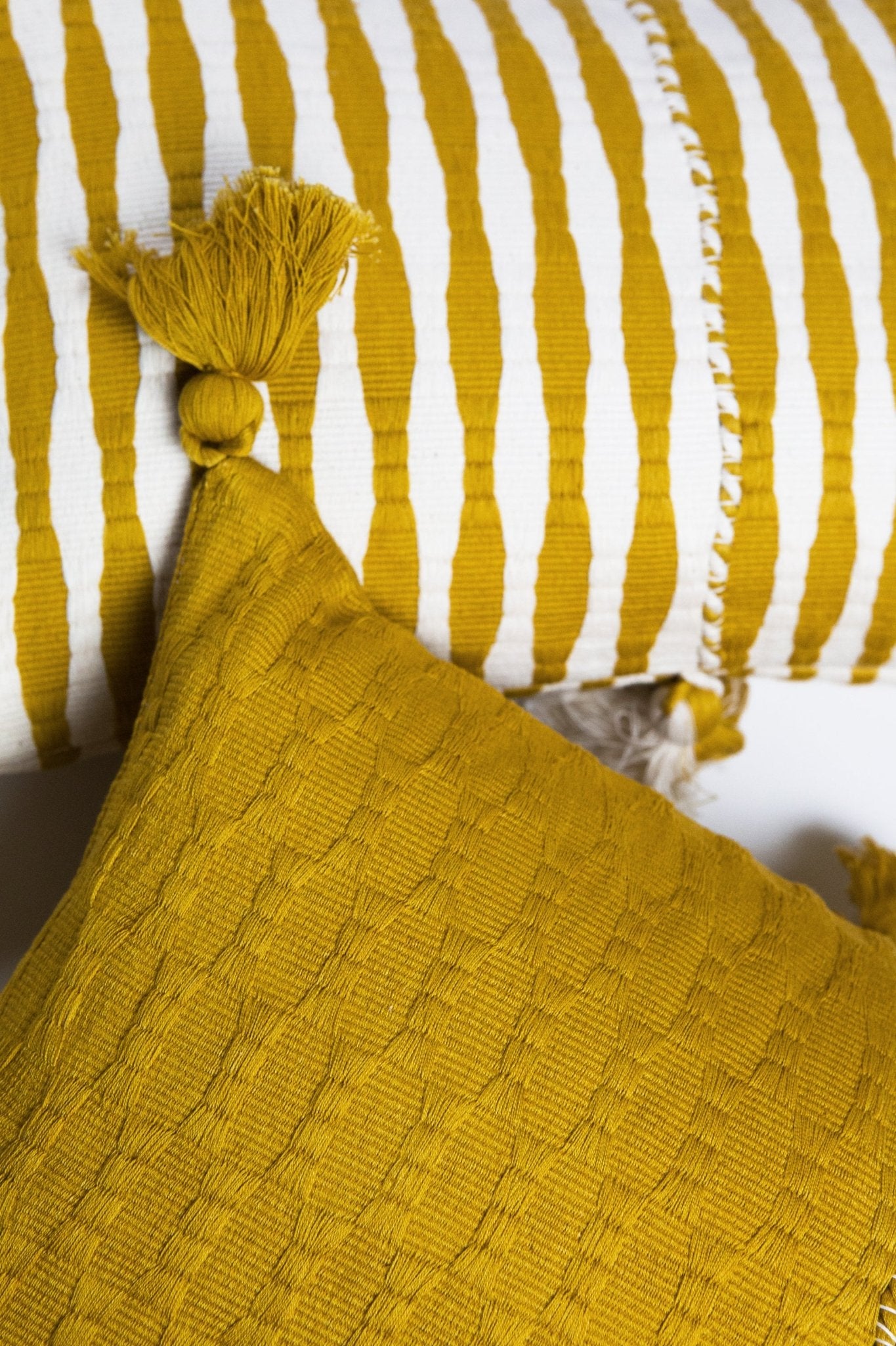 Antigua Pillow - Ochre Striped