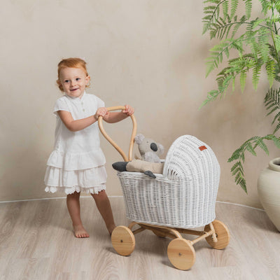 Colette Doll Stroller - White - Fluent Trends
