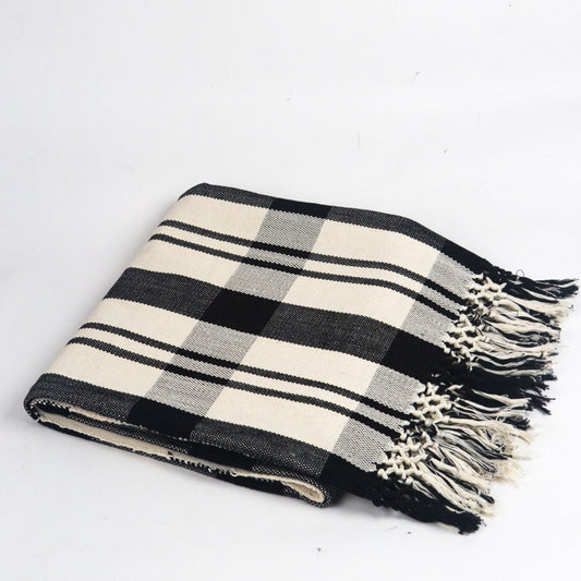 Cecilia Striped Cotton Throw Blanket Archive New York