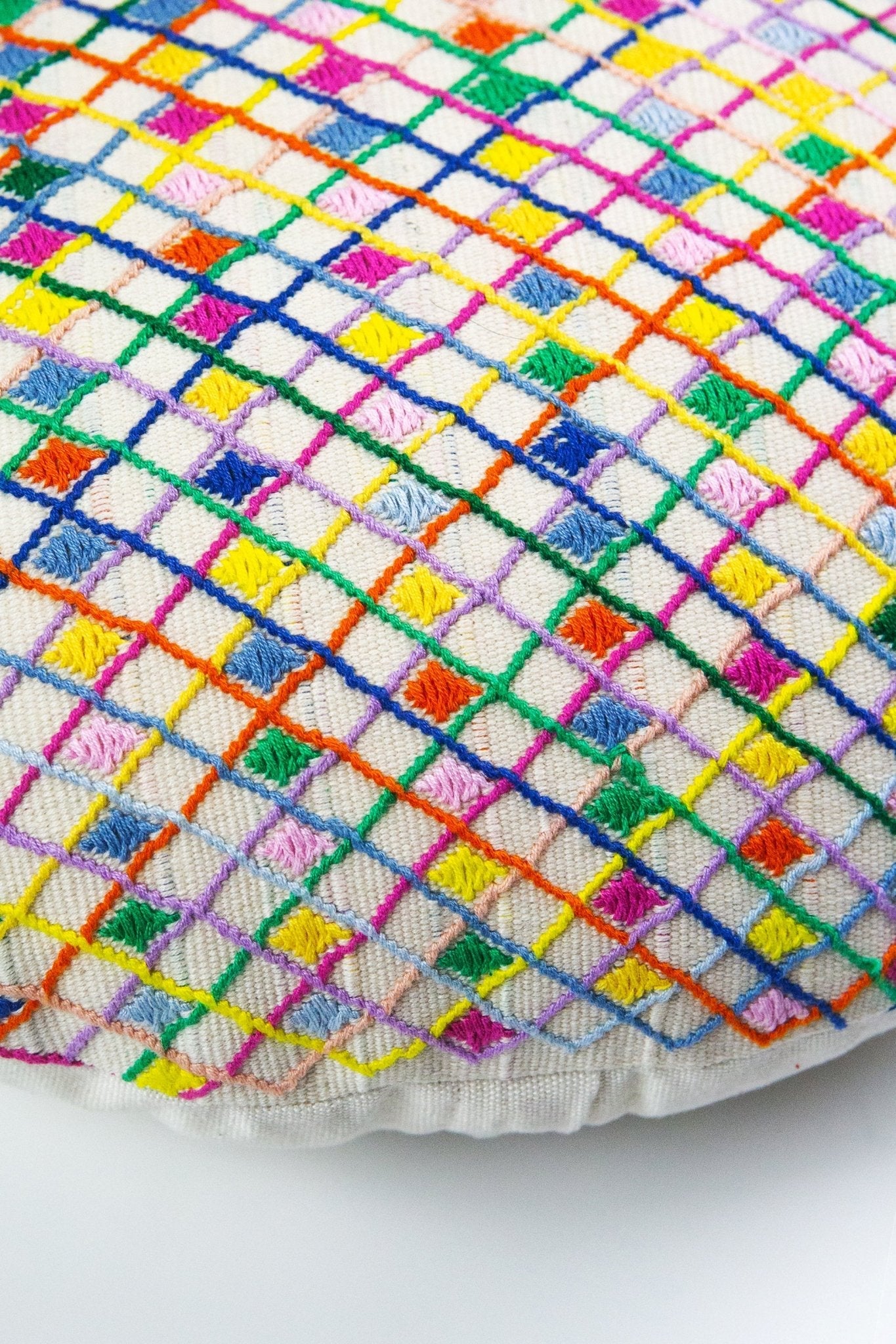 Cotzal Paneled Square Pillow