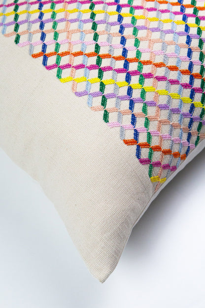 Cotzal Paneled Square Pillow Archive New York