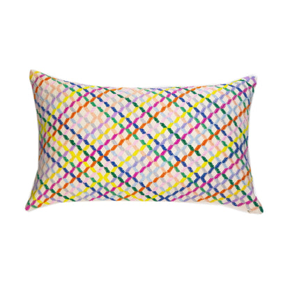 Cotzal Paneled Square Pillow