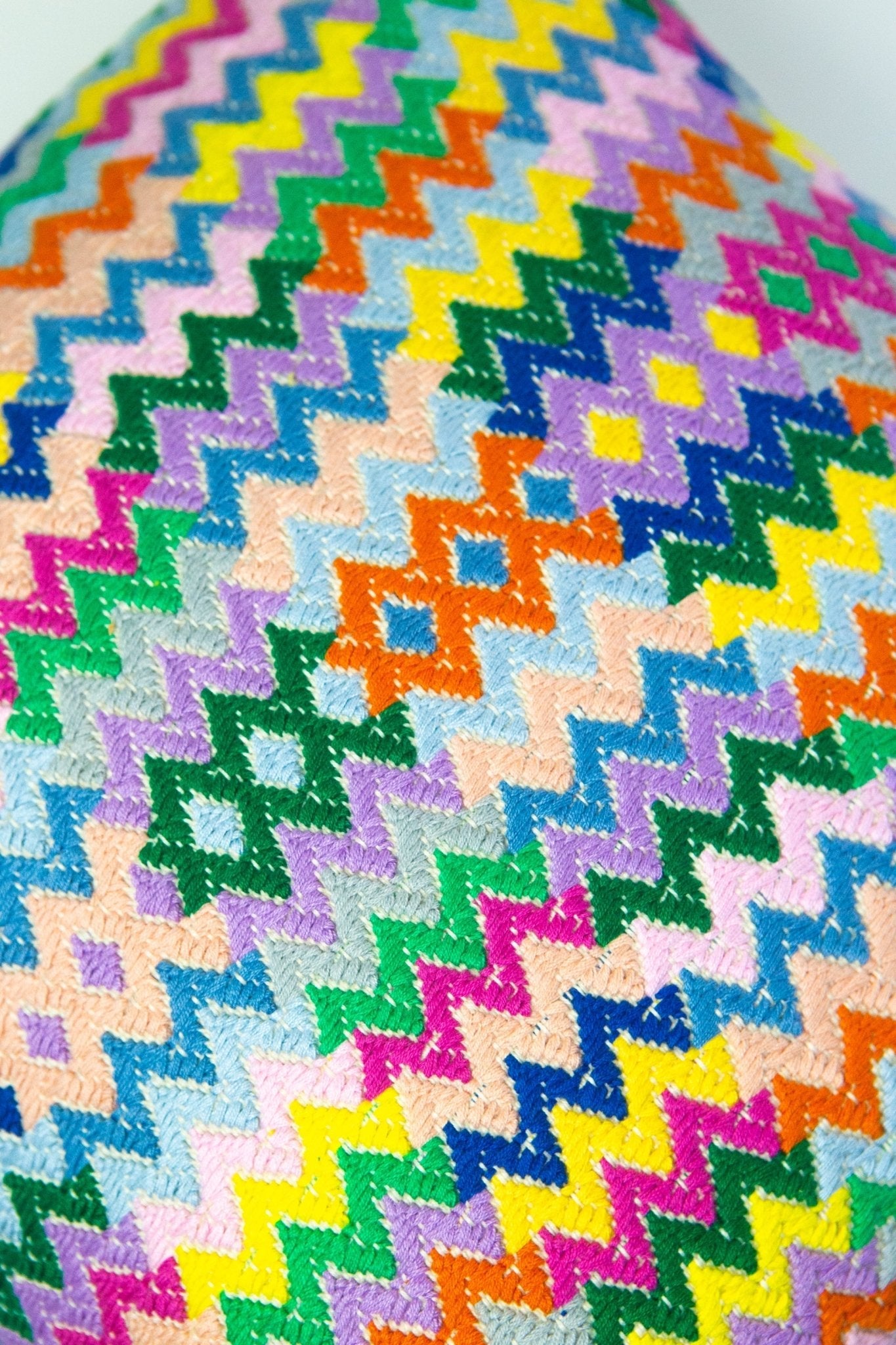 Cotzal Paneled Square Pillow