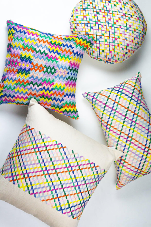 Cotzal Paneled Square Pillow - Fluent Trends