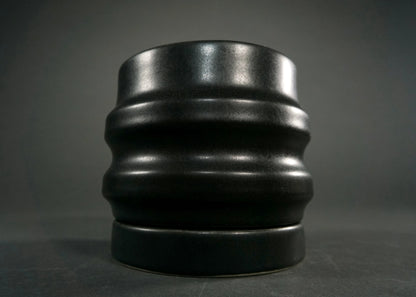 Primera Ceramic Planter - Modern Ridged Plant Pot with Drainage