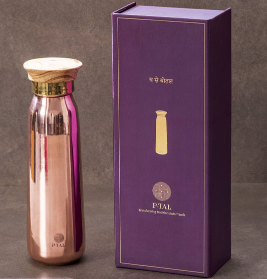 Copper Bottle, 100% Leakproof Copper Water Bottle Powered by People