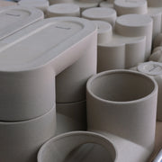 Misewell Handcrafted Ceramic Double Planter - Modern Indoor Two-Plant Pot for Succulents, Made in USA - Fluent Trends