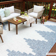 Djugun Blue Indoor & Outdoor Rug - Fluent Trends