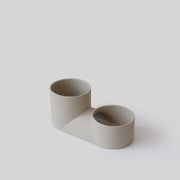 Misewell Handcrafted Ceramic Double Planter - Modern Indoor Two-Plant Pot for Succulents, Made in USA - Fluent Trends