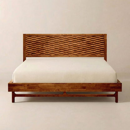 Acacia Elara Platform Bed Frame with Headboard