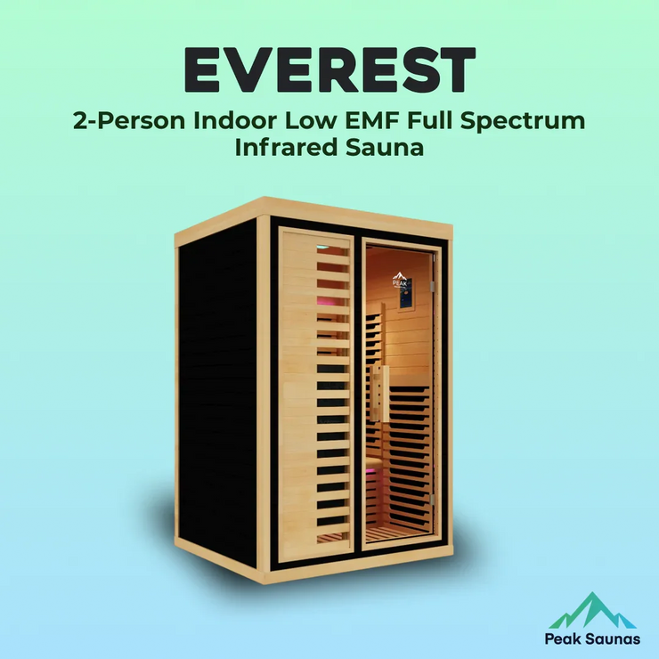 Peak Saunas Everest 2-Person Full Spectrum Infrared XL Medical-Grade Red Light - Fluent Trends