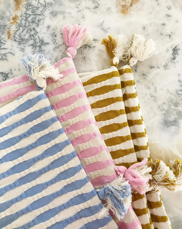 Antigua Pillow - Ochre Striped - Fluent Trends