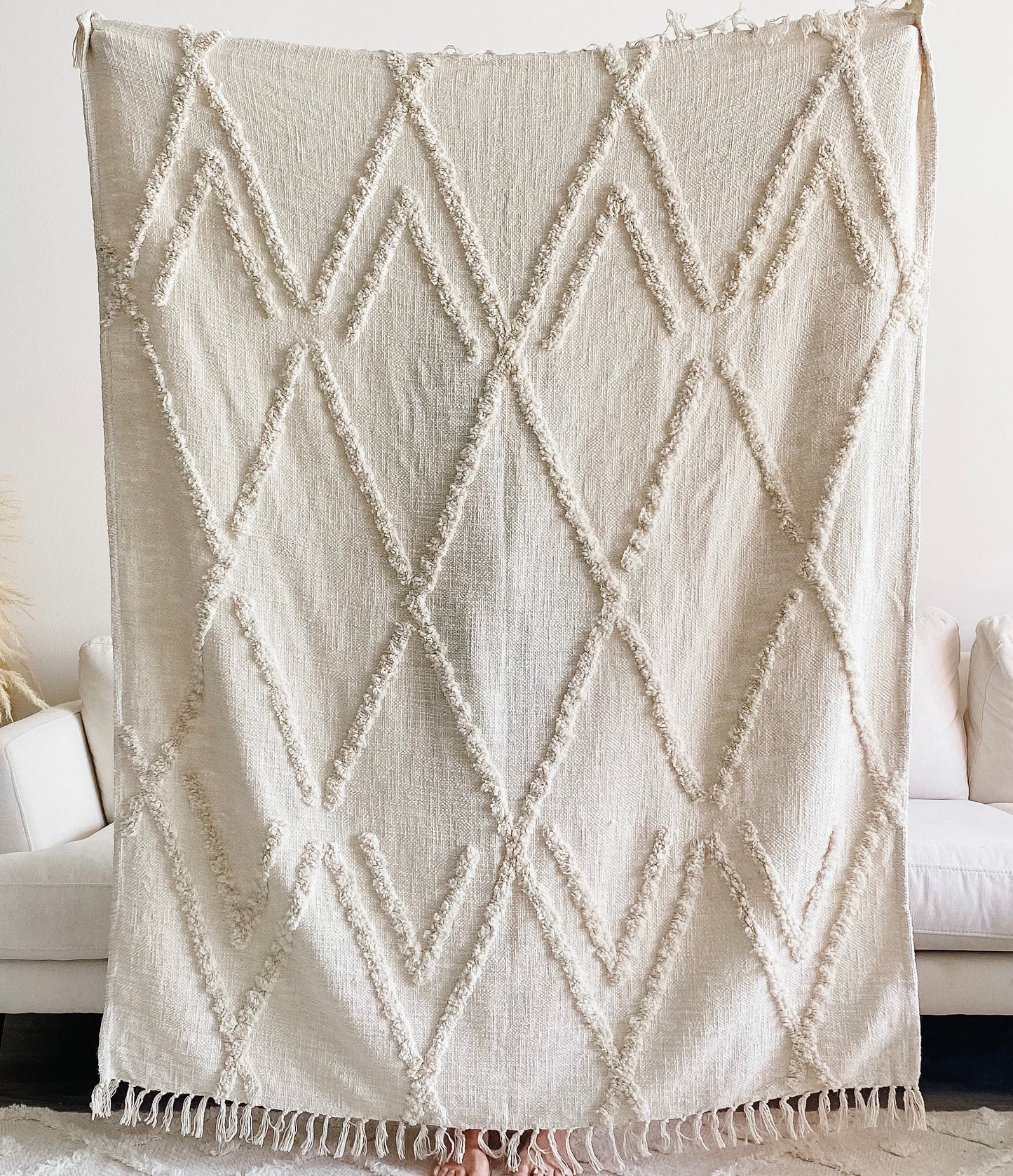 Maya Throw Blanket – Lightweight Neutral Everyday Throw Blanket