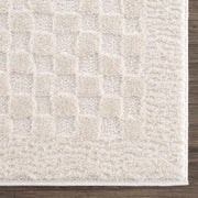 Leryn Ivory Checkered Area Rug - Fluent Trends Area Rugs