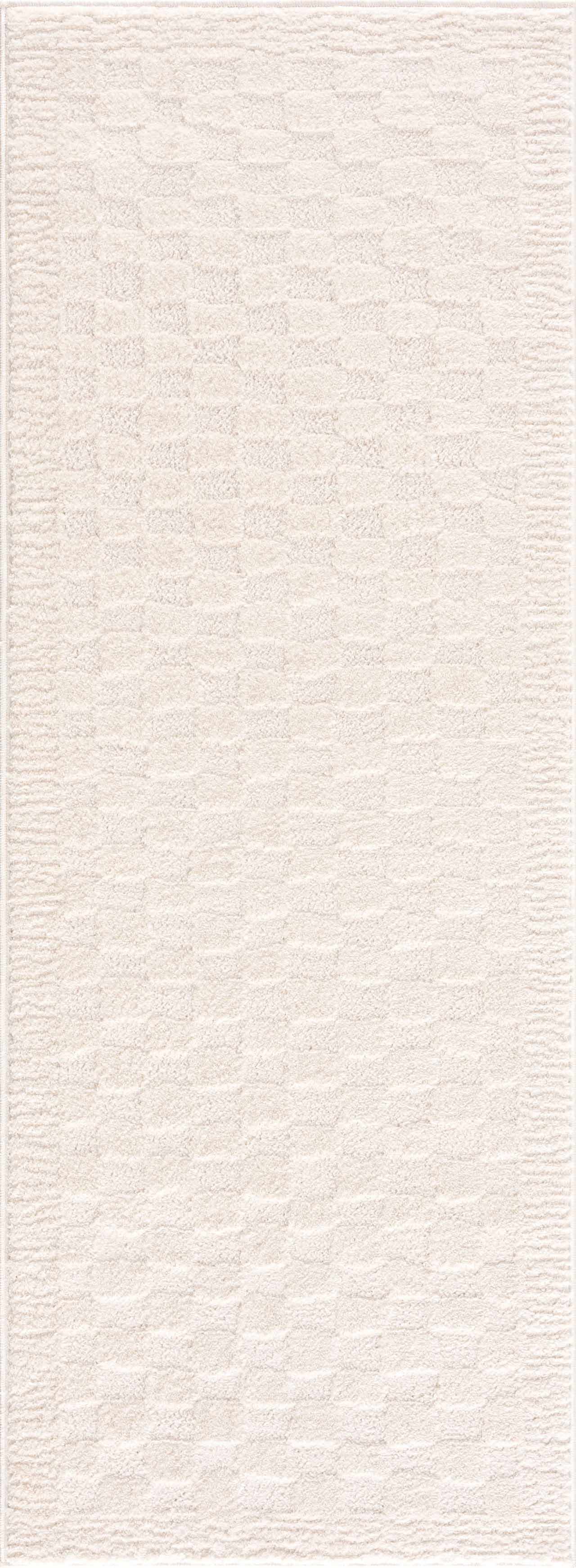 Leryn Ivory Checkered Area Rug